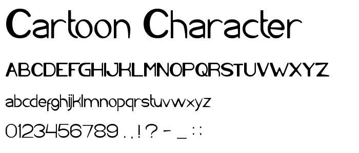 Cartoon Character font